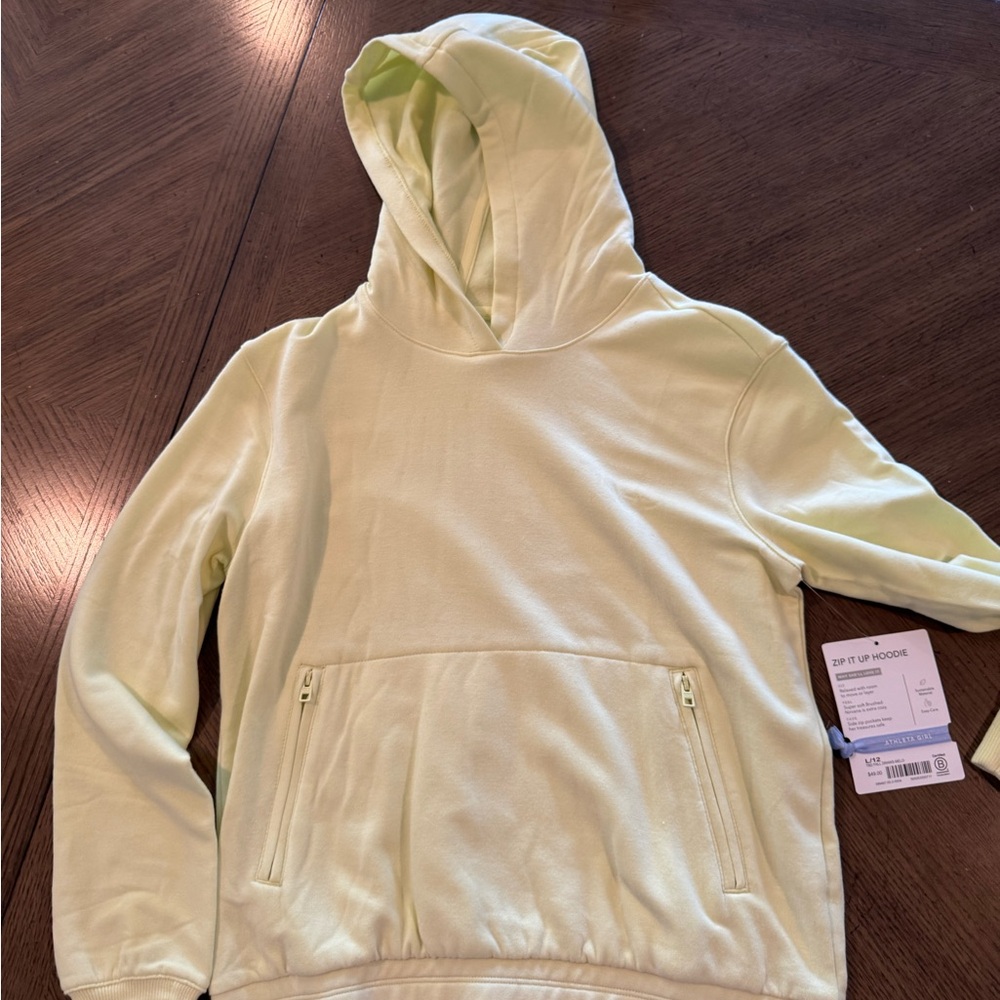 Athleta Light Green Zip Hoodie